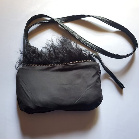 Black Mongolian Lamb Fur Hand Bag - Picture 8 of 8